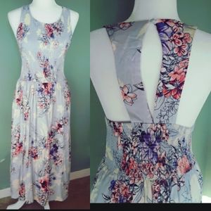 Bleuh Ciel Floral Sleeveless Maxi Dress